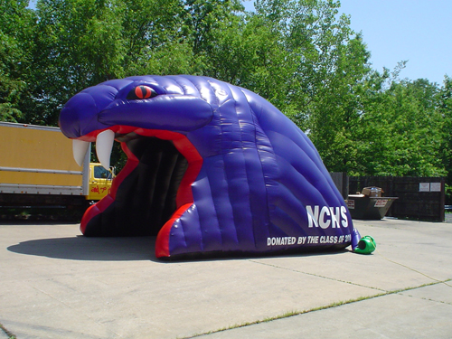 snake head inflatable tunnel